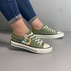 کتونی زنانه آلستار زیتونی بغل عکس