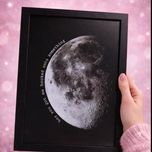 تابلو قاب و شیشه طرح ماه