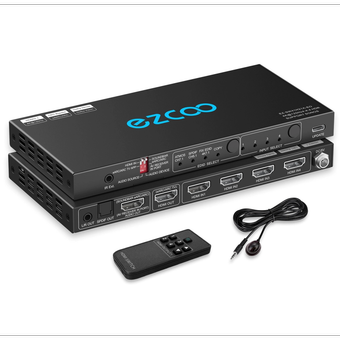 سوئیچ HDMI 2.1 مدل EZCOO 4×1 eARC 4K@120Hz با Audio Extractor