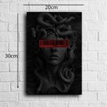 تابلو مخمل مدرن مدوسا تاریک سایز 30*20