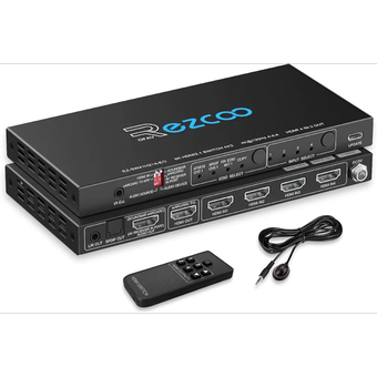 سوئیچ HDMI 2.1 حرفه‌ای Rofavezcoo 4×1 4K@120Hz eARC Audio Extractor