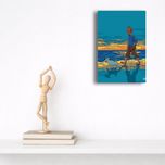 تابلو مخمل مدرن قدمزدن کنار غروب سایز 30*20
