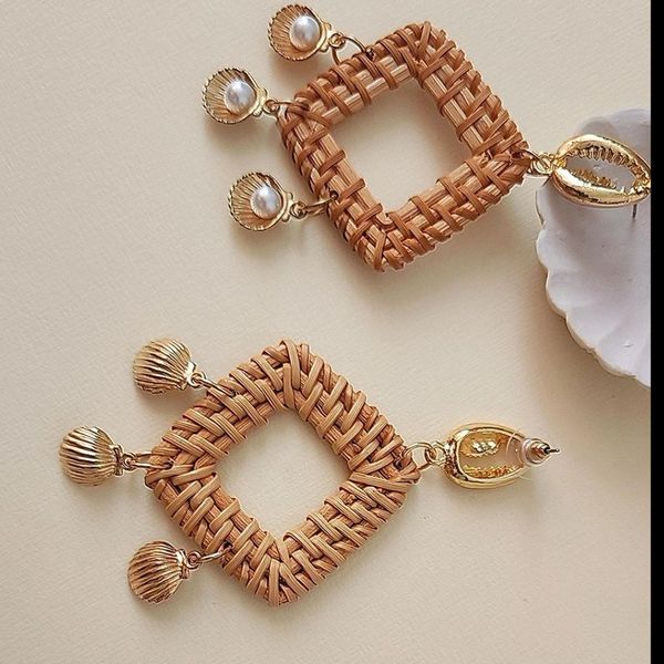 گوشواره فشن حصیری