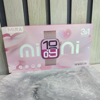 ساعت هوشمند صورتی mira 10 mini سایز 41مناسب بانوان