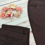 شلوار زنانه دمپا کشی نیل قهوه ای