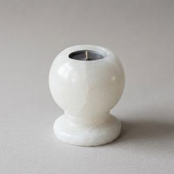 شمعدان سنگ نمک پایه دار