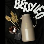 فلاسک شیشه‌ای 2 لیتری مارک mixff رنگ نسکافه‌ای