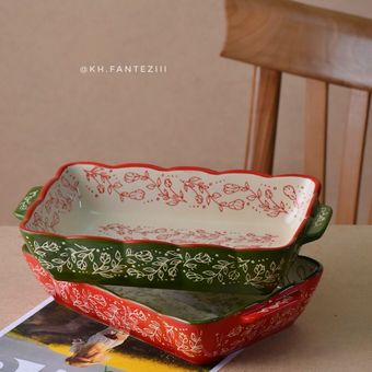 تابه مستطیل گلدار
