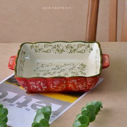 تابه مربع گلدار