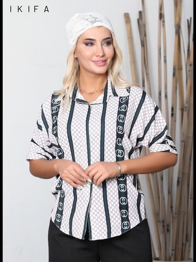 شومیز آستین کوتاه گوچی