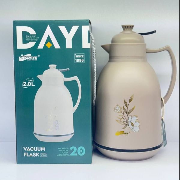فلاسک (2 لیتری) شیشه صورتی مارک DAYDAYS رنگ کرمی