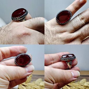 عقیق سرخ تراش جواهری