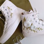 کفش زنانه آلستار گلدوزی شده با دست طرح گلین