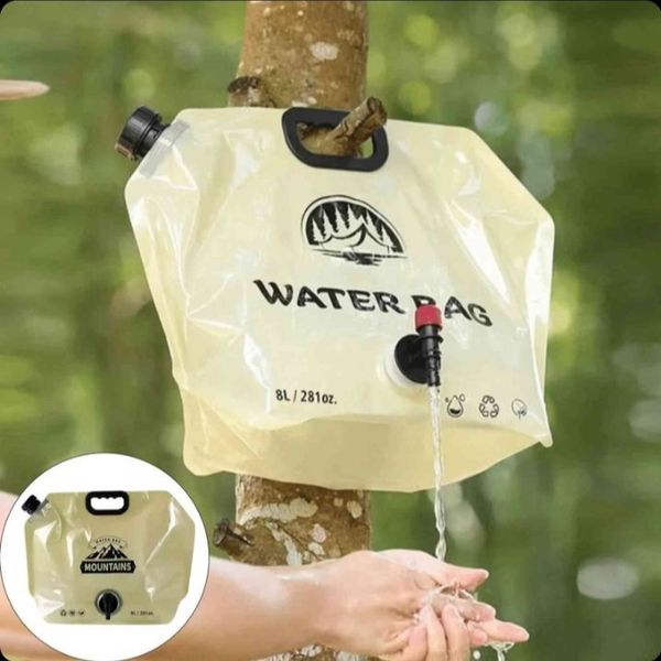 🚰🏕 گالن آب شیردار تاشو 8 لیتری کوهستان | همراهِ آبرسان سفرها