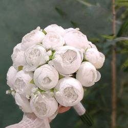 دسته گل عروس پیونی مصنوعی