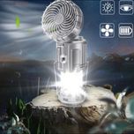 🏕🔆 چراغ کمپینگ خورشیدی چندکاره | چراغ + پنکه + پاوربانک