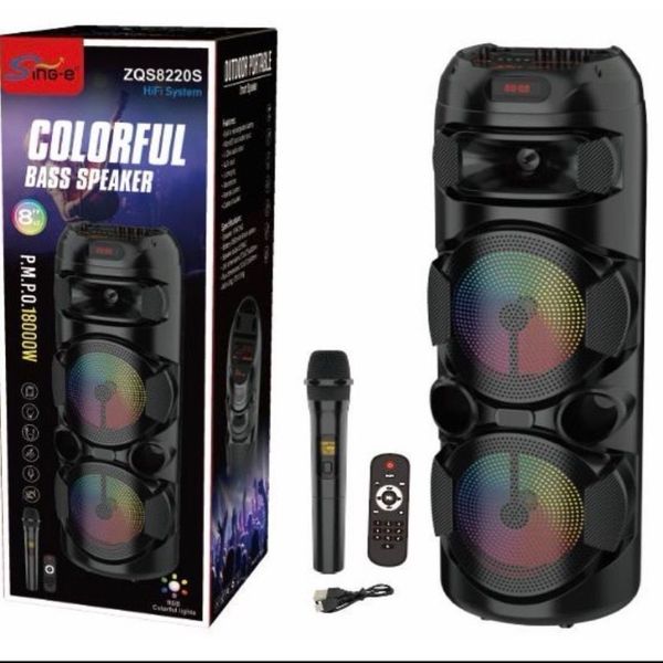 اسپیکر بلوتوثی شارژی قابل حمل مدل ZQS8220S