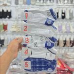 جوراب عروسکی سفید آبی