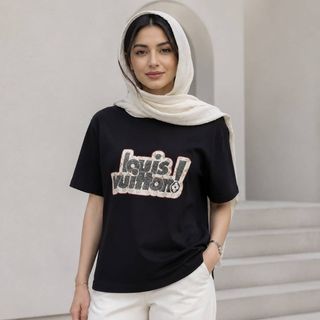 تیشرت پنبه مشکی Louis Vuitton (برند Peran) - کد 4659