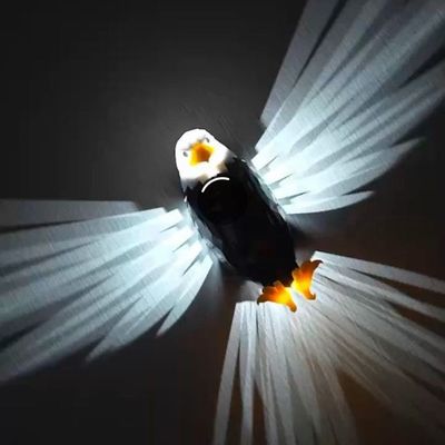 چراغ خواب دیواری سه‌بعدی طرح عقاب 💡🦅