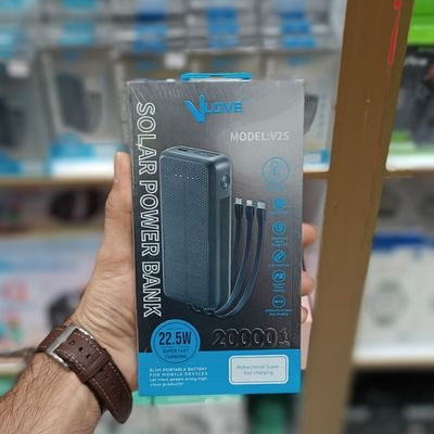 🔋 پاوربانک خورشیدی VLOVE V25