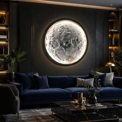تابلو دکوراتیو ماه برجسته مدل نازلی