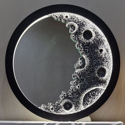 آینه طرح ماه مدل آلا