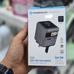شارژر دیواری فست شارژ Powerology (پاورولوژی) مدل Halo Dual-Port GaN Charger 70W