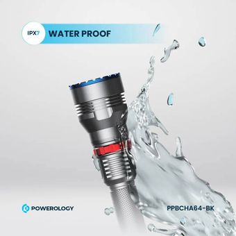 چراغ قوه حرفه‌ای و چندمنظوره از برند Powerology مدل PPBCHA64-BK
