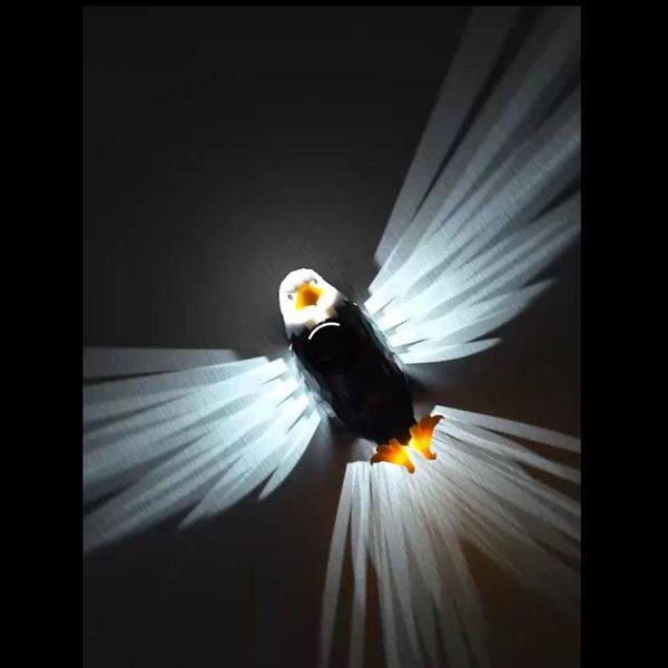 چراغ خواب دیواری سهبعدی طرح عقاب 💡🦅