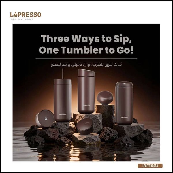 تراول ماگ (فلاسک) 3 کاره LePRESSO مدل TripleQuench (Trio Tumbler)