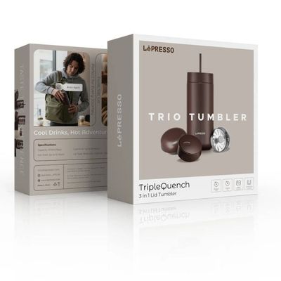 تراول ماگ (فلاسک) 3 کاره LePRESSO مدل TripleQuench (Trio Tumbler)