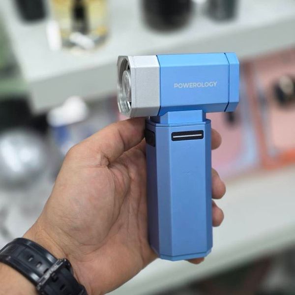 دمنده و مکنده شارژی توربو Powerology مدل Drift | جارو شارژی صنعتی با قدرت 77000 دور در دقیقه