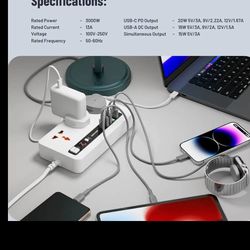 چندراهی و هاب شارژ هوشمند از برندپرودو Porodo مدل سری PD-FWCH013 با کابل 2 متری