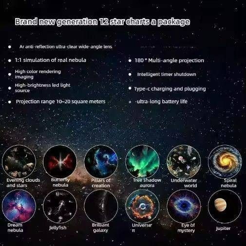چراغ خواب و پروژکتور کهکشان Starry Sky Projection Nightlight