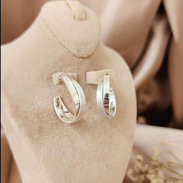 گوشواره هاله نقرهای