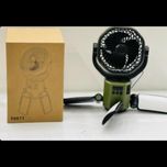 🔋☀️ پنکه کمپی شارژی و خورشیدی مدل F6611 چندکاره (پنکه 💨 | چراغ 🔦 | پاوربانک 🔋)
