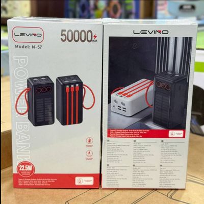 ❇️ پاوربانک 50000 لِوینو LEVINO مدل N-57  با پنل خورشیدی❇️