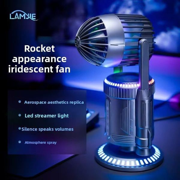 🚀🌬️✨ پنکه فضایی شارژی مدل RK-1 | سفر به دنیای تکنولوژی و خنکی! ✨🌬️🚀