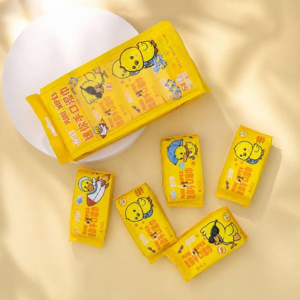 دستمال مرطوب مینی QIAN HUI مدل Mini Wet Wipes طرح جوجه