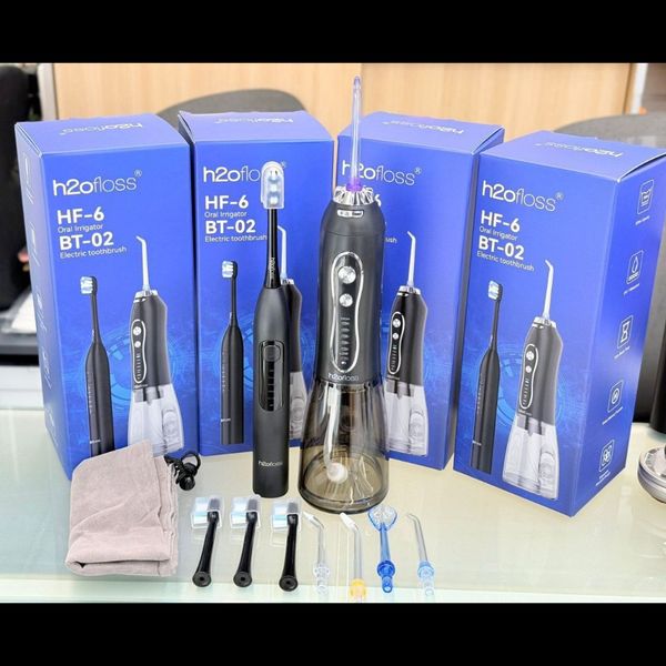 ✨ پک دوکاره واترجت و مسواک برقی H2ofloss مدل HF-6 BT-02 (اورجینال) 💎