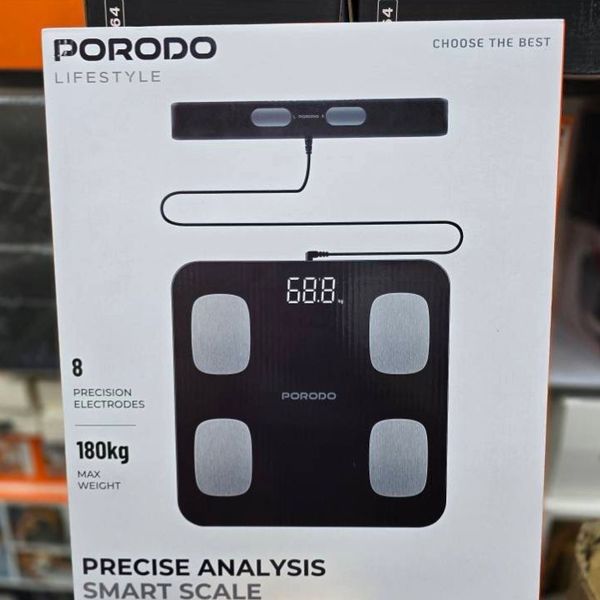 ترازو و آنالیزور هوشمند بدن Porodo مدل PDLFST089BK