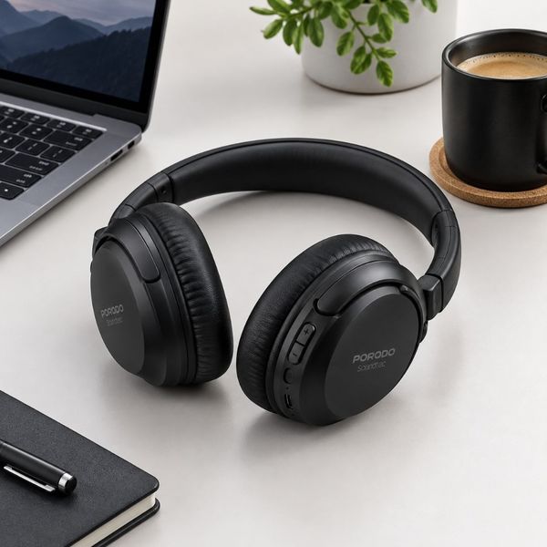 هدفون بی‌سیم و باسیم پرودو مدل PDSJH820 | درایور 40 میلی‌متری و 3 حالت اکولایزر | شارژدهی 25 ساعته و مکالمه شفاف