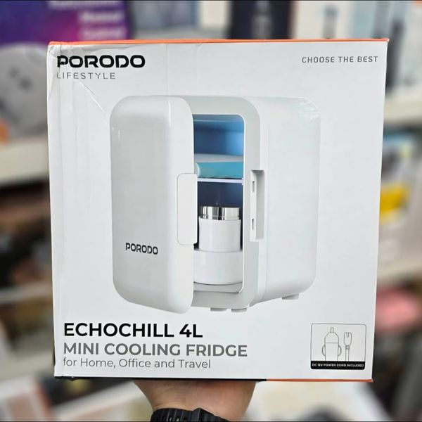 مینی یخچال و خنک‌کننده پرودو مدل EchoChill 4L | ظرفیت 4 لیتر و دوگانه خانگی خودرویی | نگهداری لوازم آرایشی و نوشیدنی