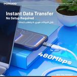 مبدل OTG لایتنینگ به تایپ سی (Lightning to USB-C) برندPorodo مدل PDLTOC50GY