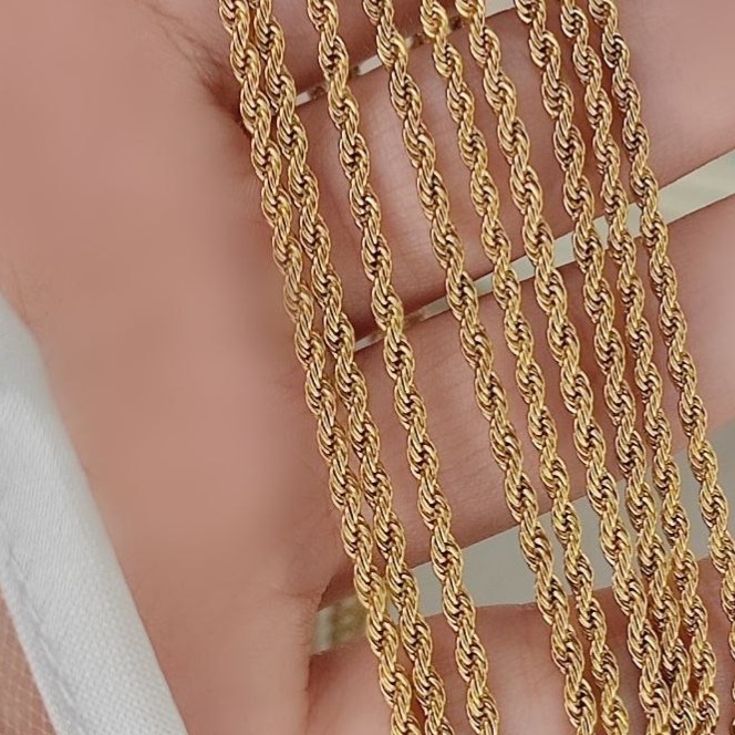 زنجیر طنابی استیل (60cm)