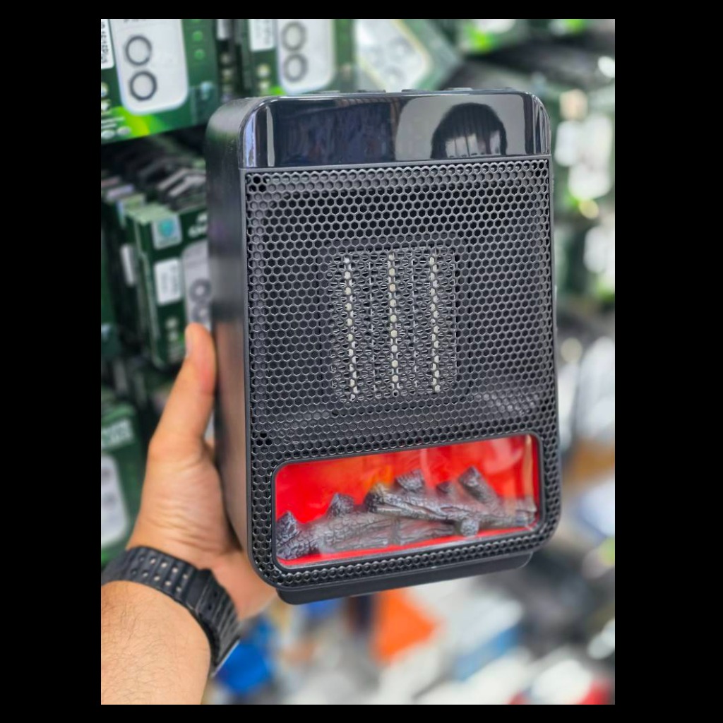 هیتر سرامیکی رومیزی با طرح شومینه سه بعدی (Flame Heater)