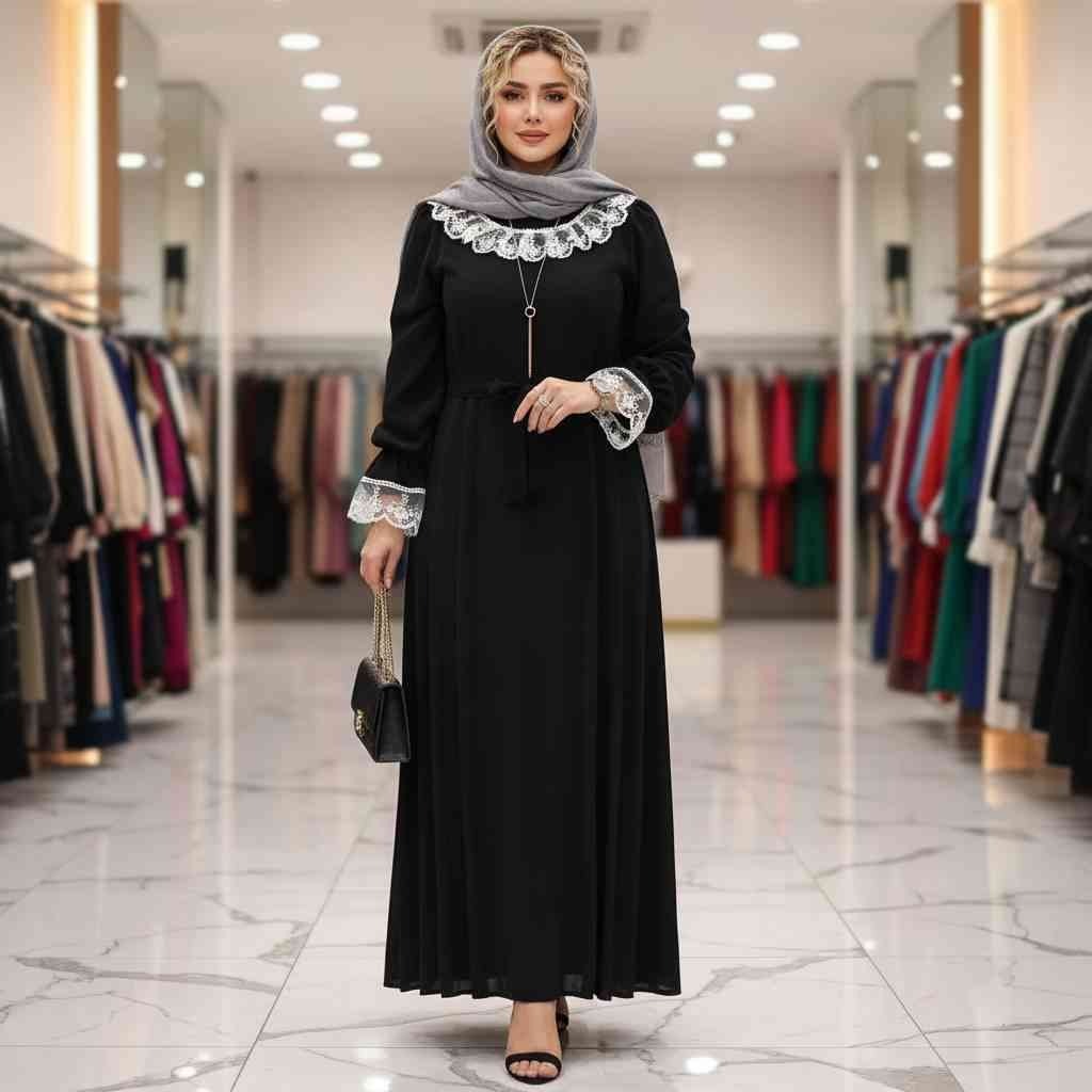 پیراهن عبایی مدل محبوبه / پارچه الیزه درجه‌یک