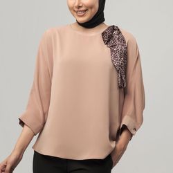 شومیز سرشانه پاپیون