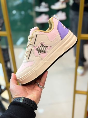 کفش زنانه کرم صورتی استار